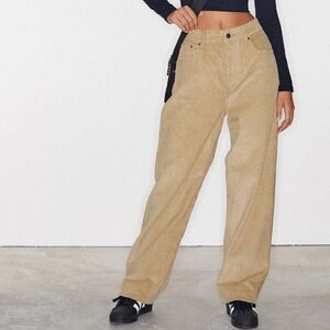 ✨ Motel Rocks Parallel Corduroy Pants XS Sand Beige Wide Leg 90s Aesthetic NWT